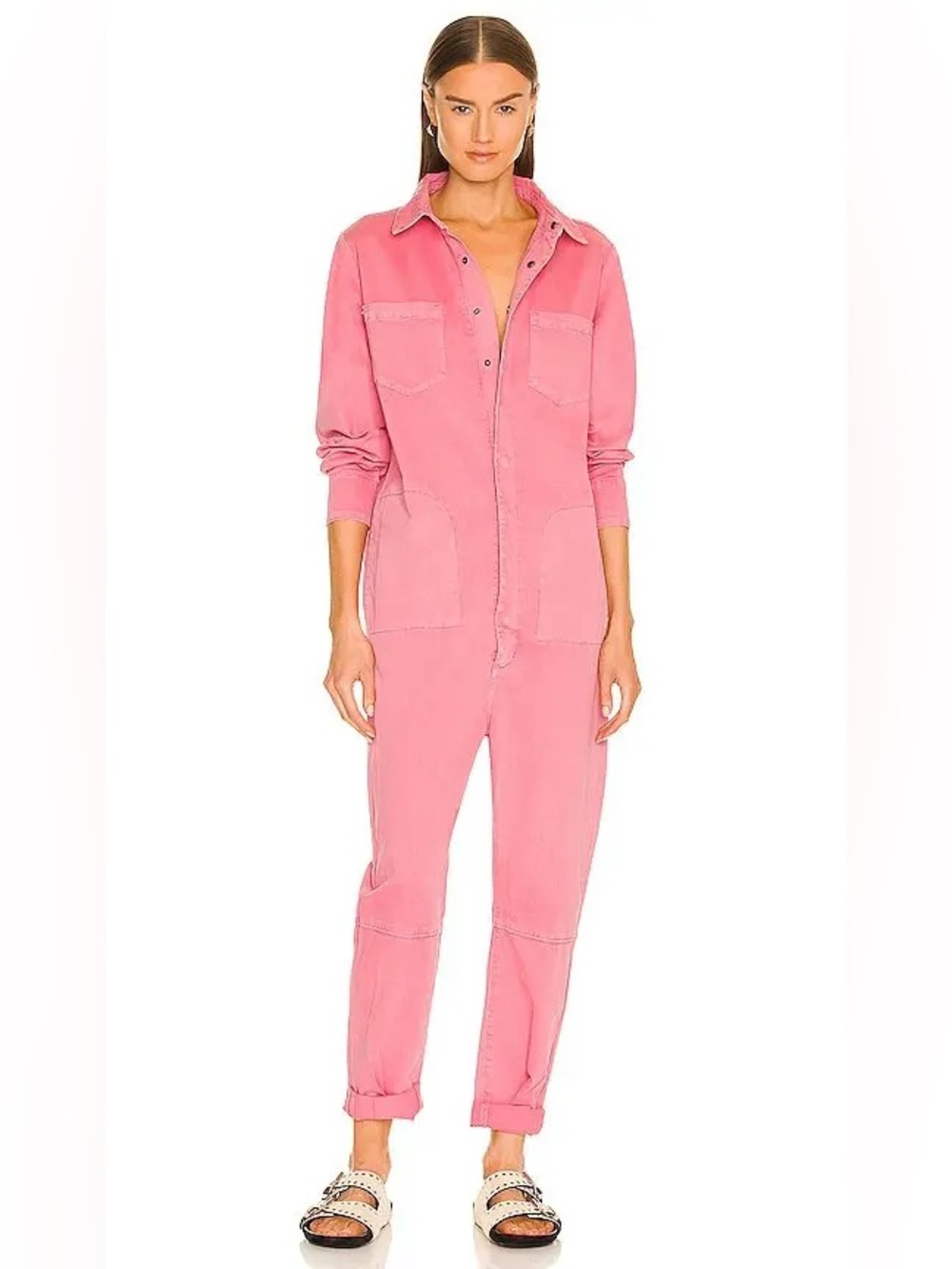 NWT Paradise Utility Jumpsuit in Worn Pink